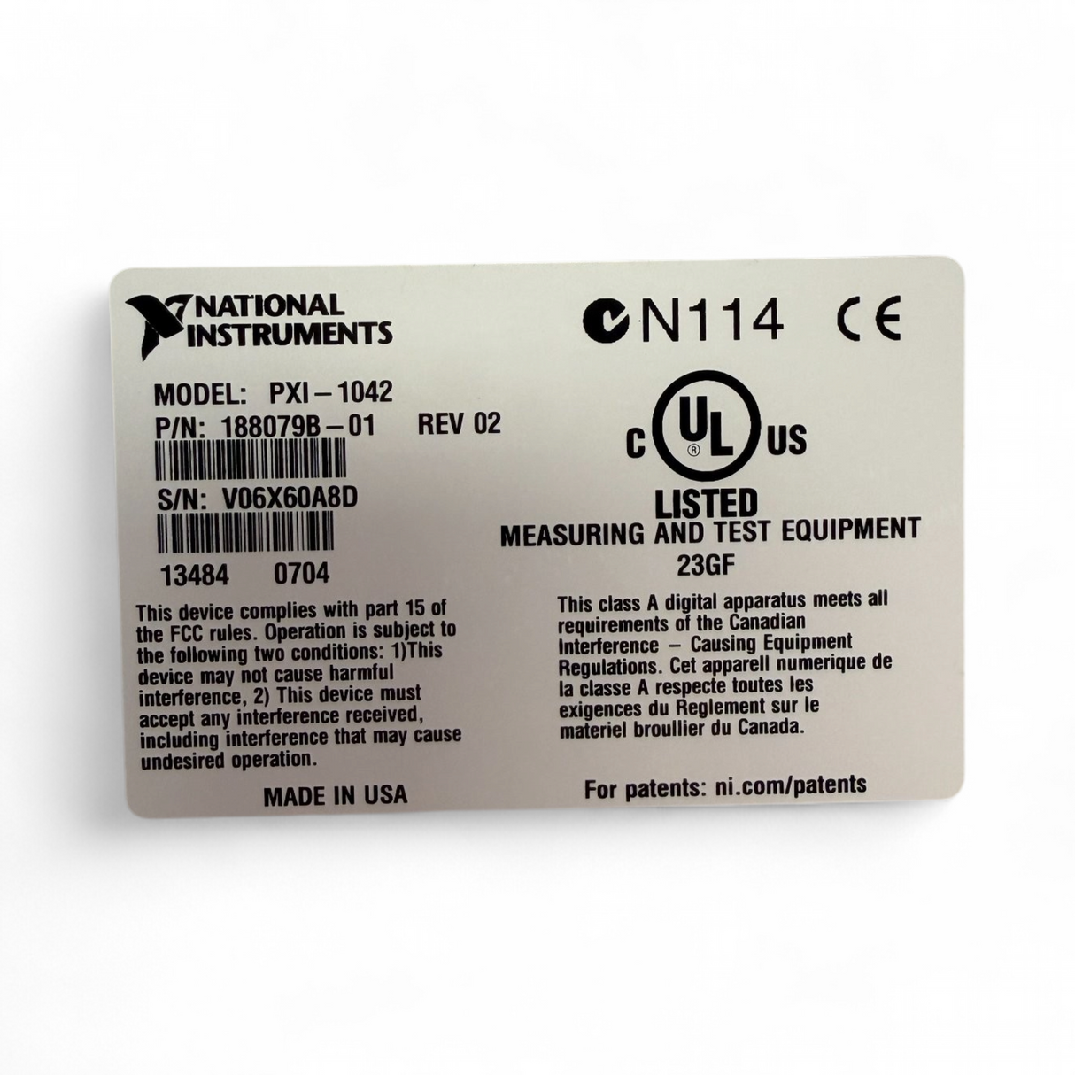 National Instruments PXI-1042 PXI-8105, PXI-5600, PXI-5620, PXI-5610, PXI-5421 - Image 16
