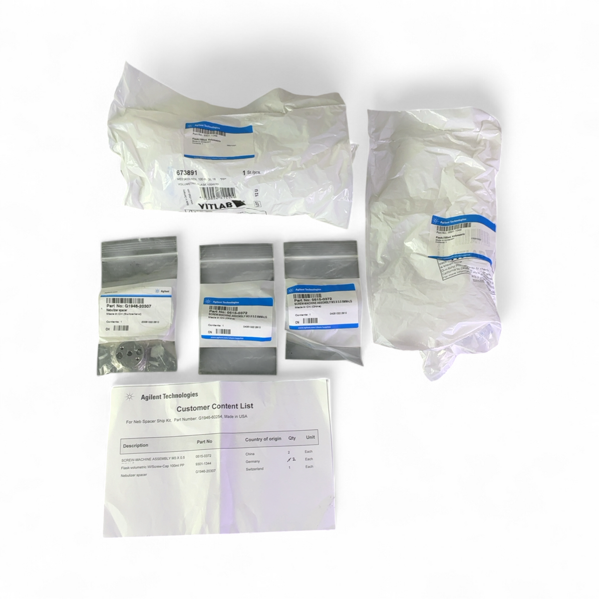NEW Agilent Technologies Neb Spacer Ship Kit G1946-60254 - Components in Desc (Best Offer!) | Order Direct and Save - Image 1