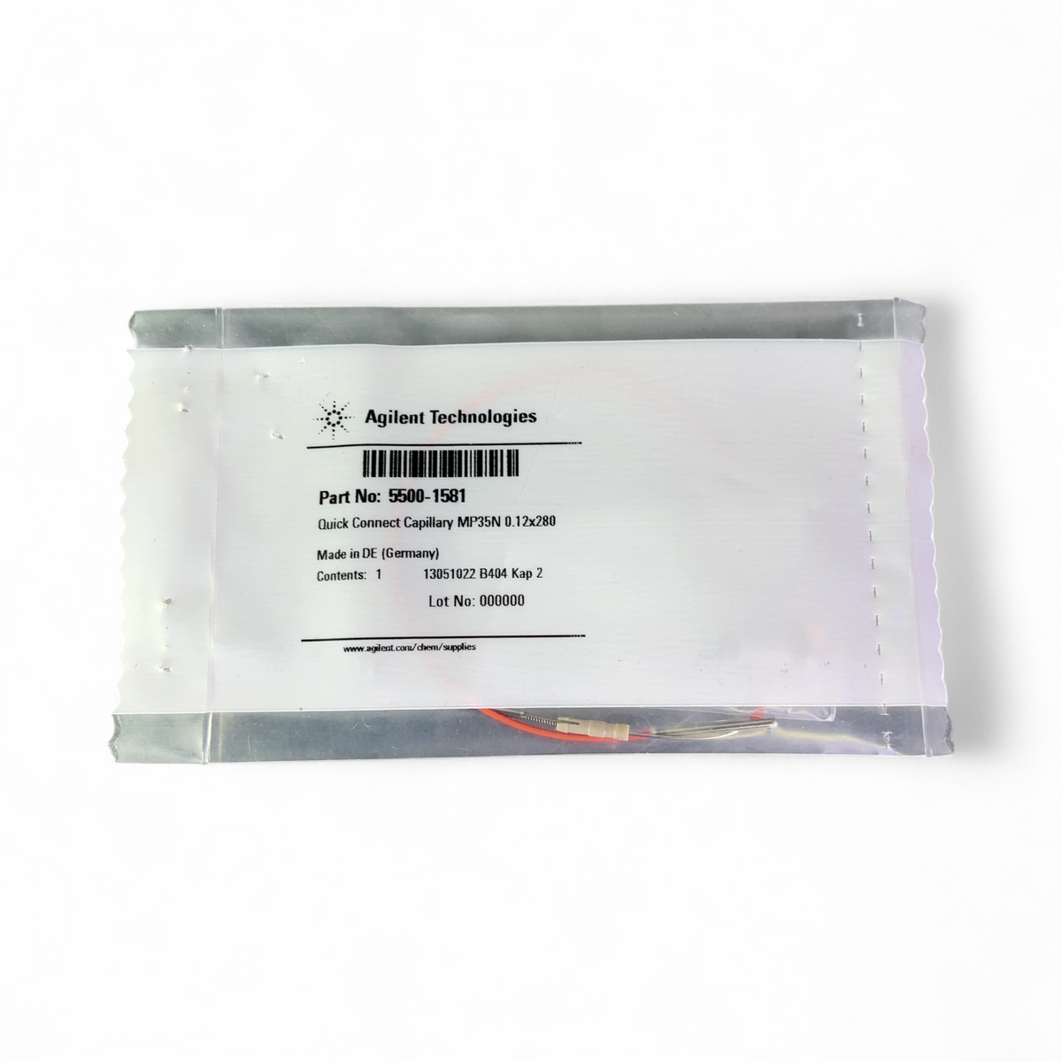 NEW Agilent Technologies Quick Connect Capillary MP35N 0.12x280 5500-1581 | Order Direct and Save - Image 2