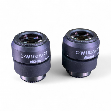 Nikon C-W10xA/22 Microscope Eyepiece Pair 10x Mag. 22mm FN (Best Offer!) | Order Direct and Save - Image 1