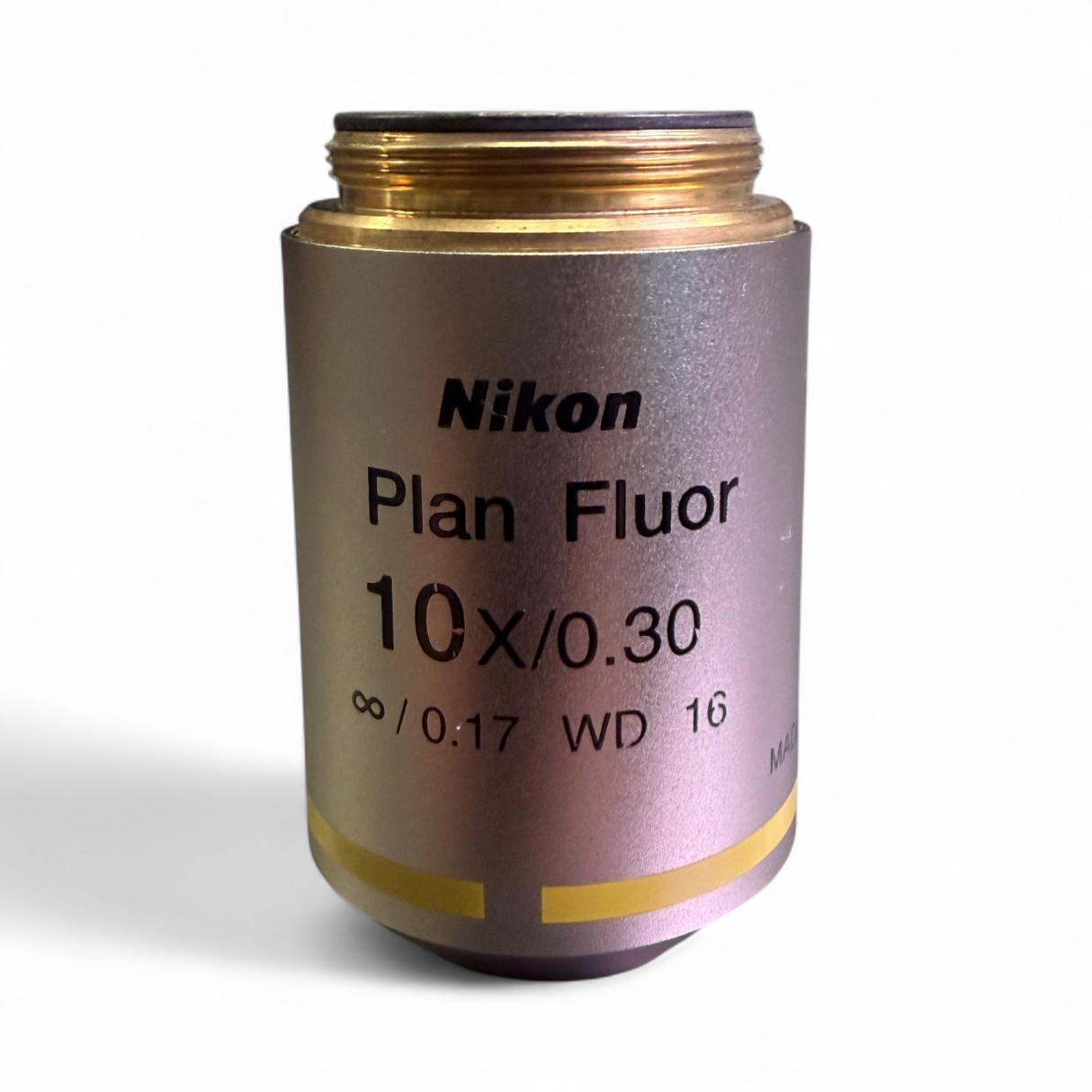 Nikon Plan Fluor 10x/0.30 ∞/0.17 WD 16 DIC N1 Microscope Objective MRH00105 - Image 3