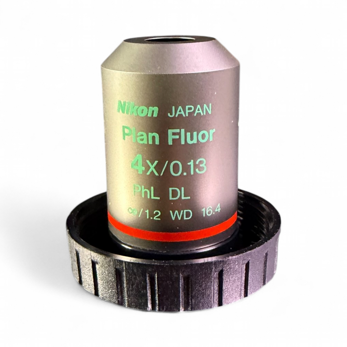Nikon Plan Fluor 4x/0.13 PhL DL ∞/1.2 WD 16.4 Objective Lens - Image 2