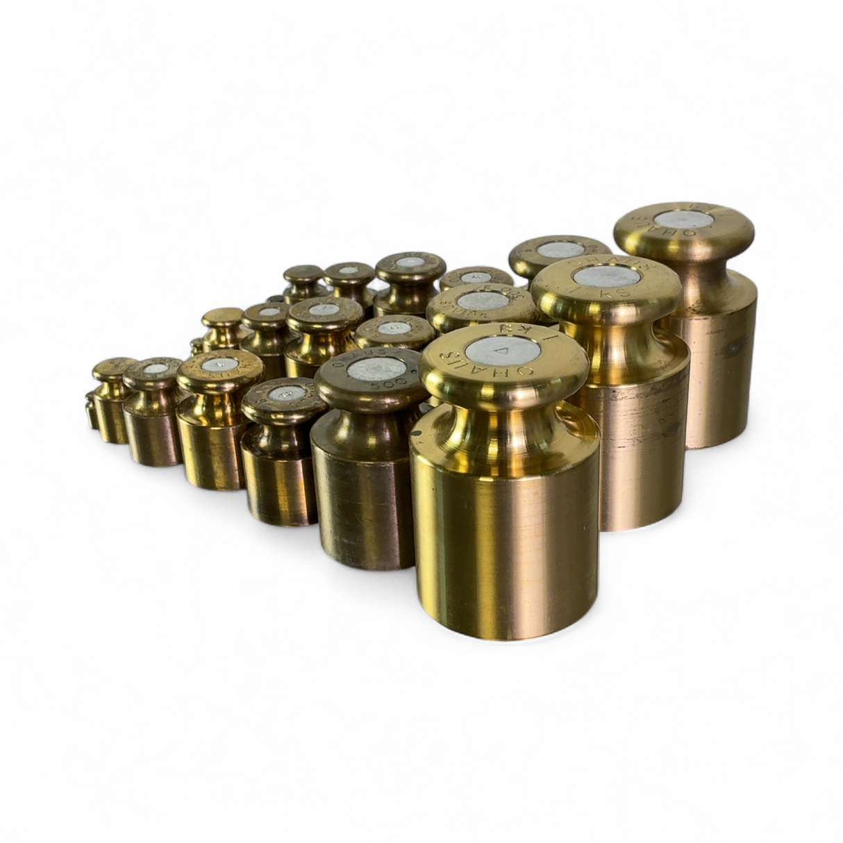 Ohaus Assorted Calibration Weights; 1kg, 500, 200, 100, 50, 5 - 3x Sets | Safe & Secure Shipping - Image 3
