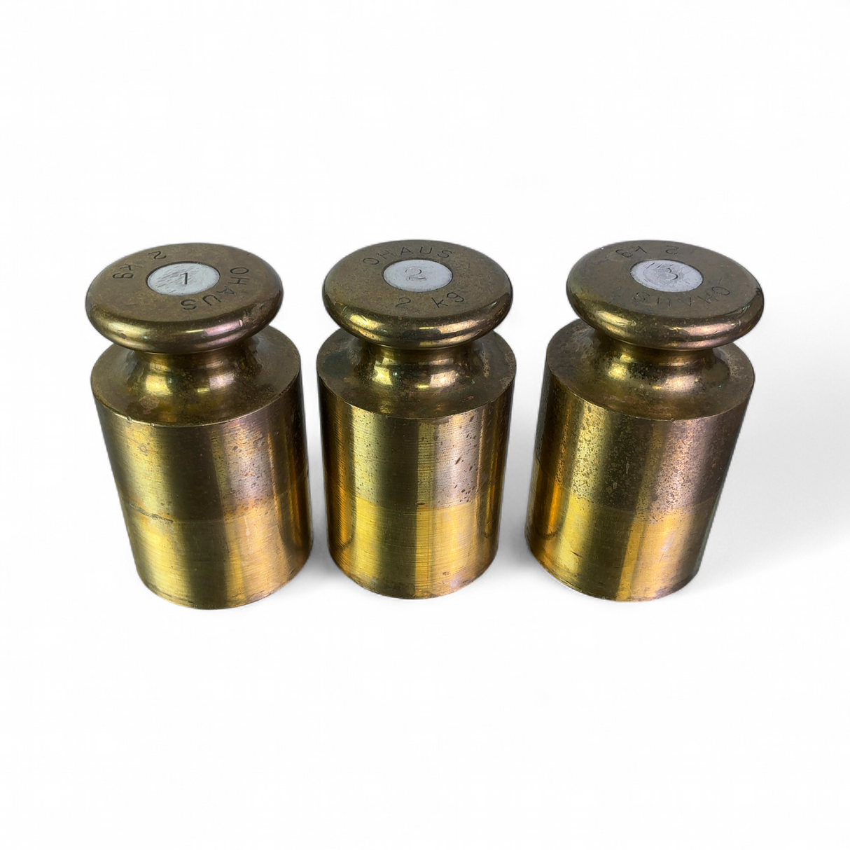 Ohaus Brass Calibration Weight Set; 3x2kg, 1kg, 500g (Best Offer!) | Mr. Scientific - Image 5