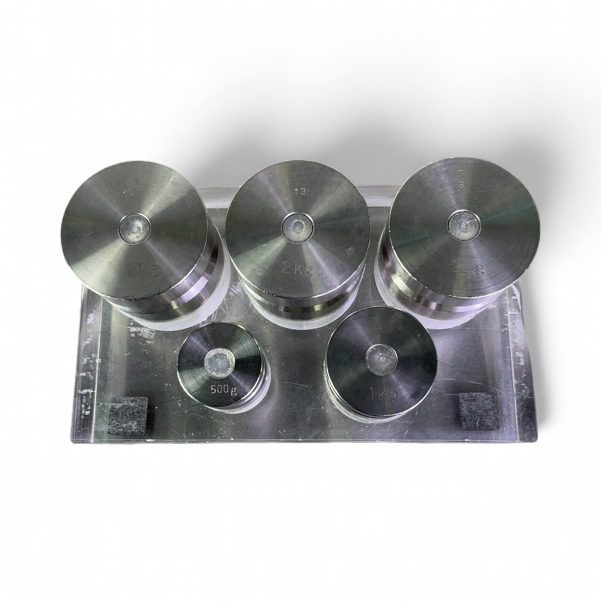 Ohaus Stainless Steel Calibration Weight Set; 3x2kg, 1kg, 500g | Mr. Scientific - Image 2