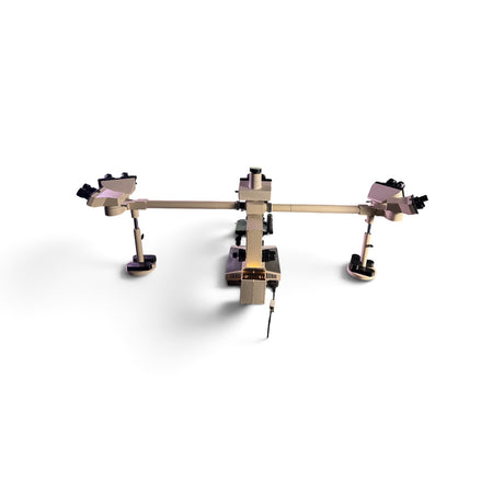 Olympus BH-2 BHS 5-Headed Teaching Microscope w/ DPlan Objectives, AmScope MD35 - Image 4