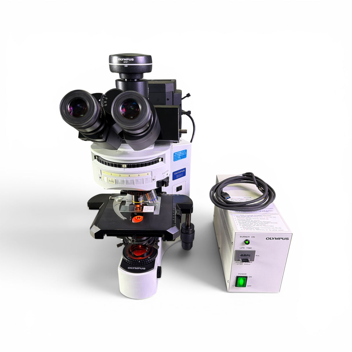 Olympus BX41TF Fluorescence Microscope w/ DP27 Camera, Filters, Objectives - Image 7