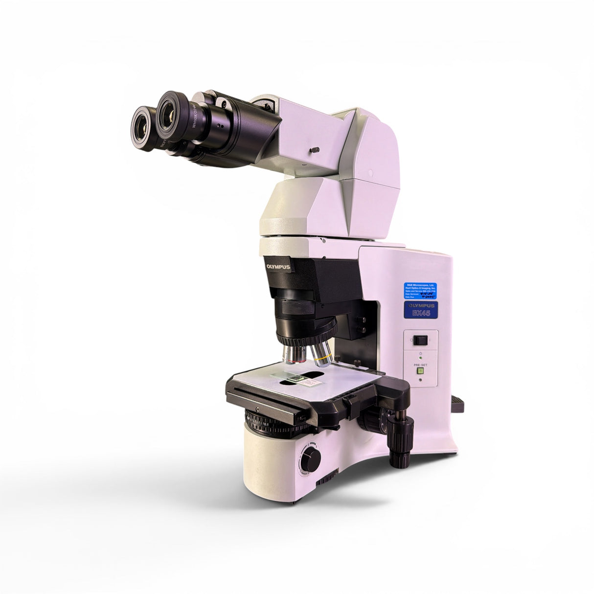 Olympus BX45TF Microscope w/ U-TTBI Ergo Tilting Binocular Head & Objectives - Image 1