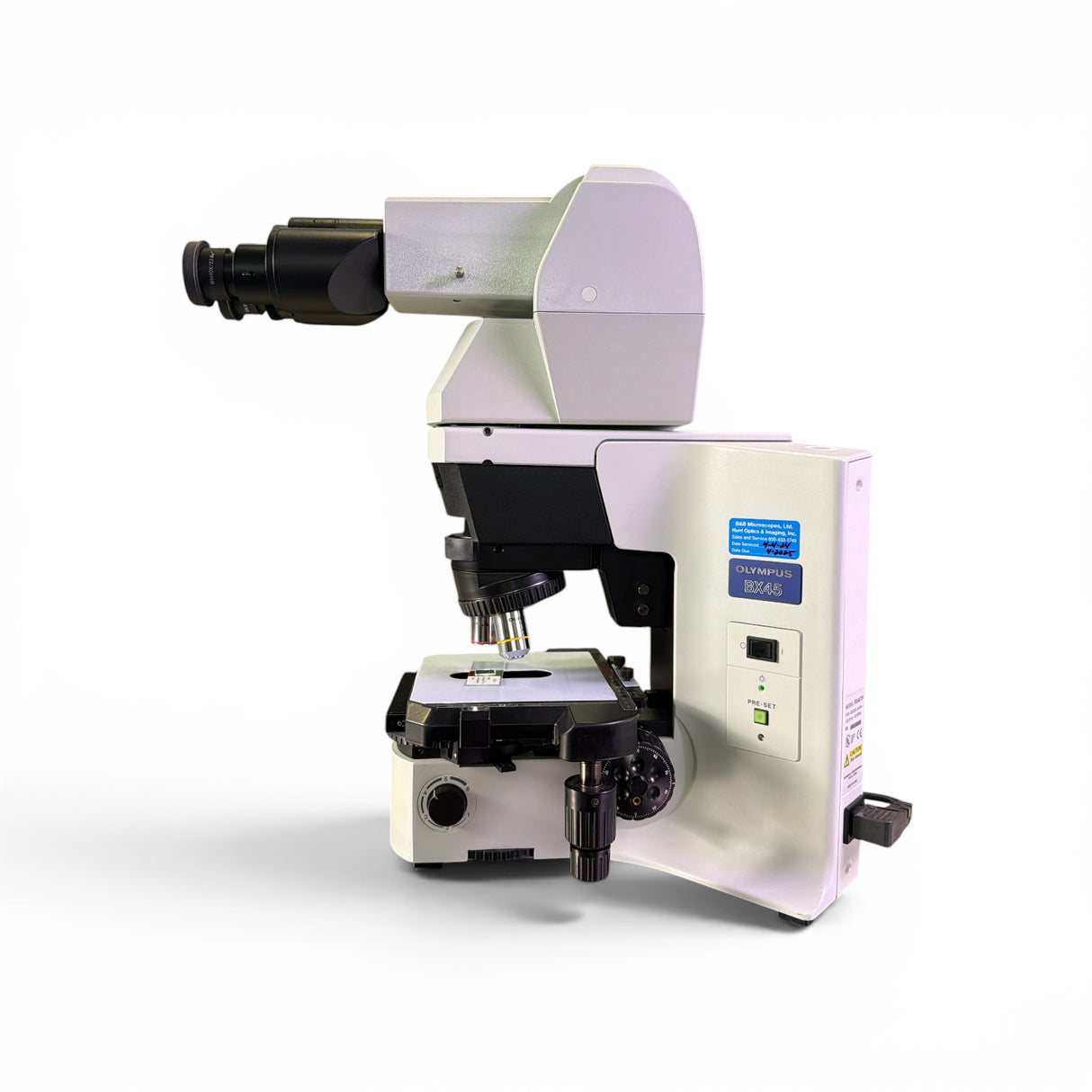 Olympus BX45TF Microscope w/ U-TTBI Ergo Tilting Binocular Head & Objectives - Image 3