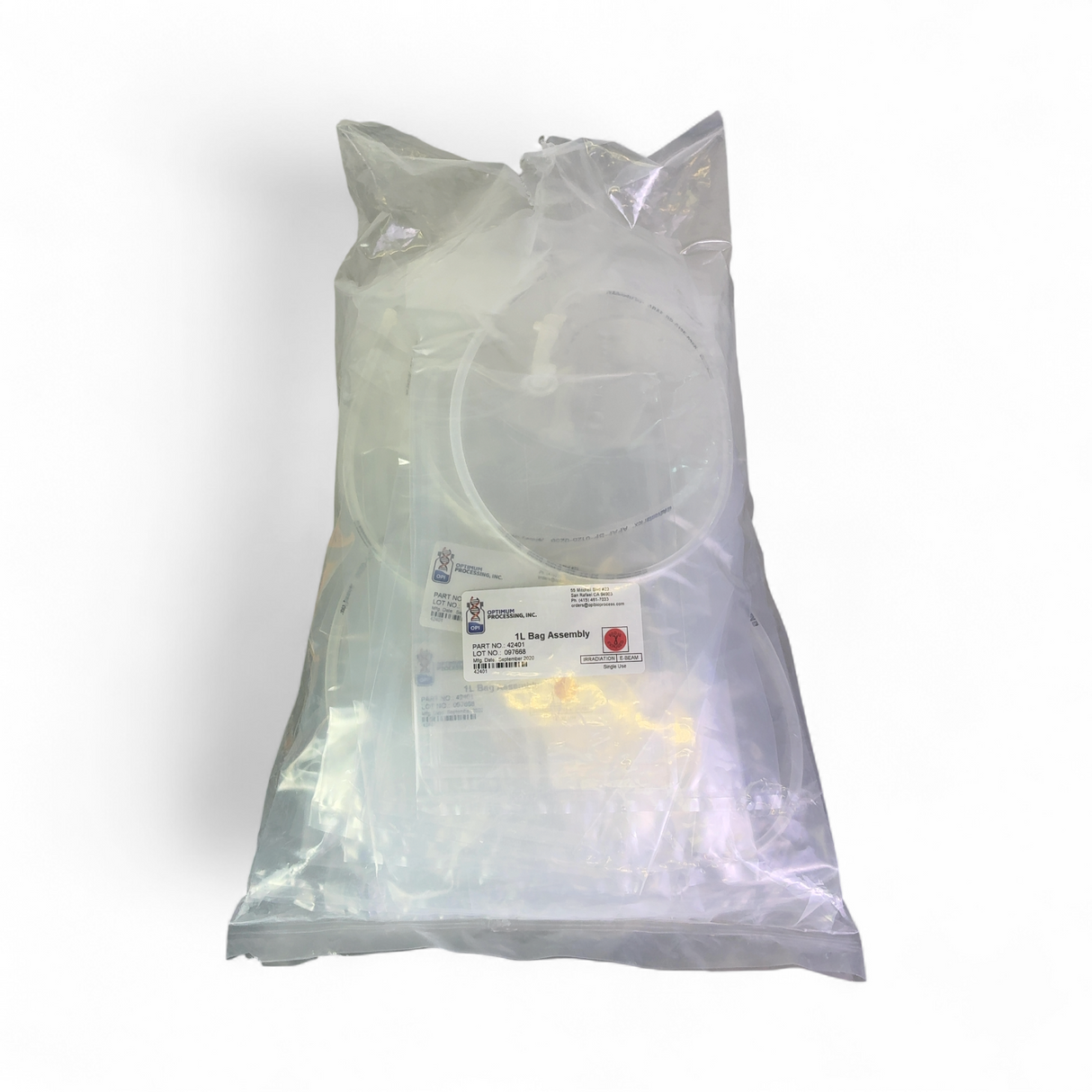 Optimum Processing, Inc 1L BioProcess Bag Assemblies - 20ct 42401 (BO!) | Mr. Scientific - Image 1