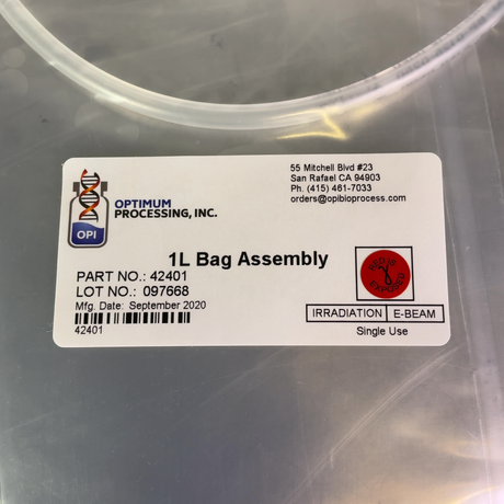 Optimum Processing, Inc 1L BioProcess Bag Assemblies - 20ct 42401 (BO!) | Mr. Scientific - Image 5