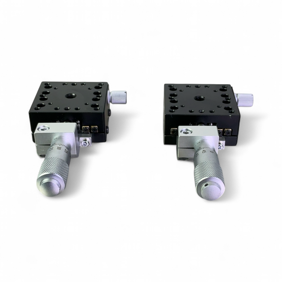 OptoSigma 40x40mm Crossed Roller Bearing X-Axis Stage w Center Micrometer TAM-401C - Lot of 2x - Image 6