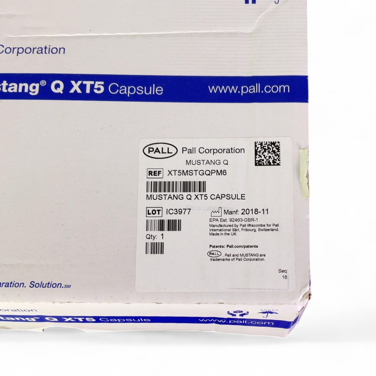 Pall Corporation XT5MSTGQPM6 Mustang Q XT5 Chromatography Capsule (Best Offer!) | Safe & Secure Shipping - Image 2