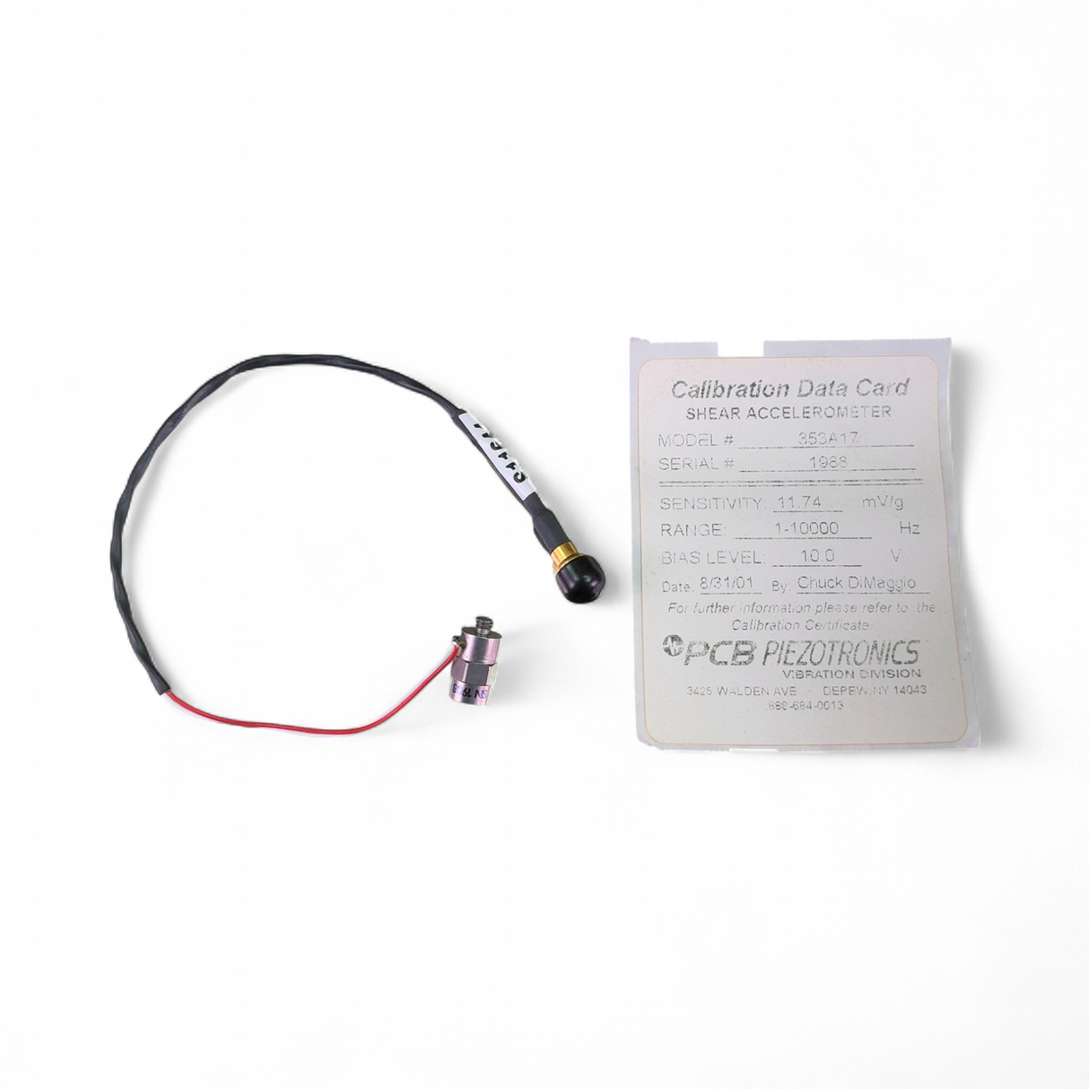 PCB Piezotronics Quartz Shear ICP Accelerometer 353A17 Sensor (Best Offer!) | Ships Fast from Mr. Scientific - Image 2