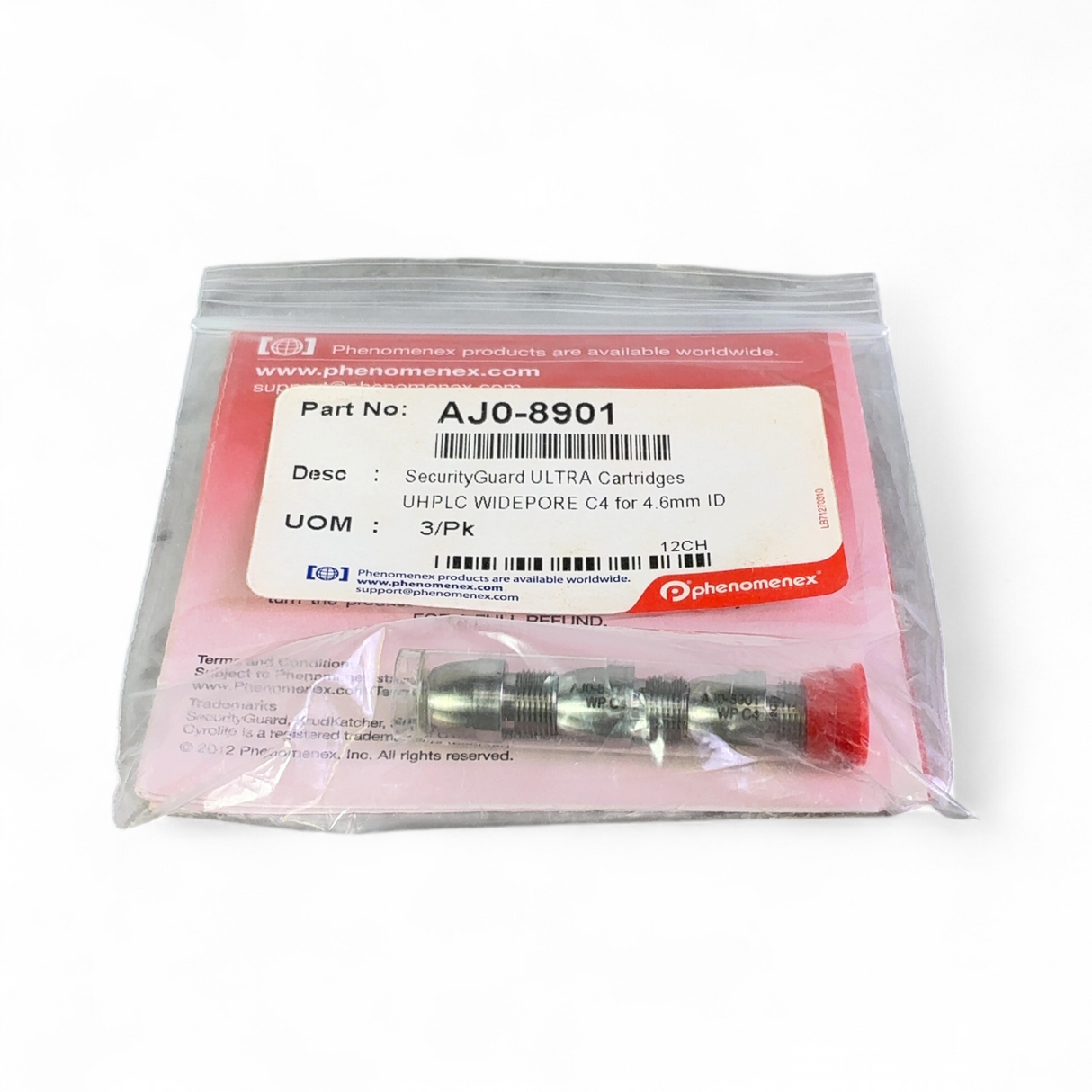 Phenomenex AJ0-8901 SecurityGuard ULTRA UHPLC Cartridge WIDEPORE C4 | Safe & Secure Shipping - Image 3