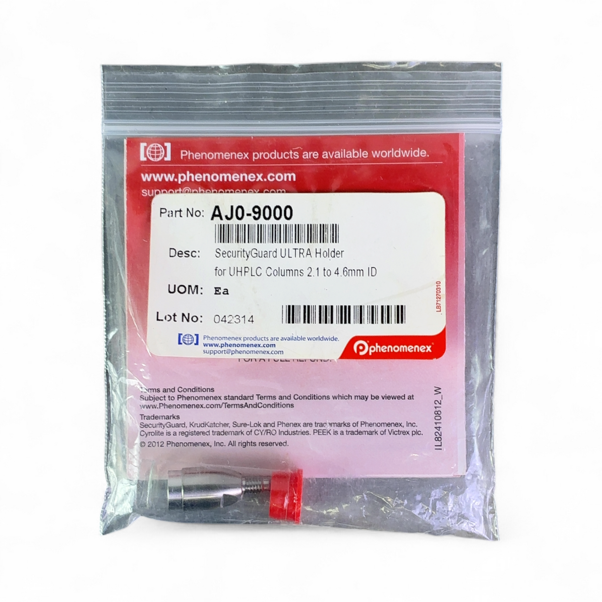 Phenomenex AJ0-9000 SecurityGuard ULTRA Holder for UHPLC Column | Safe & Secure Shipping - Image 1