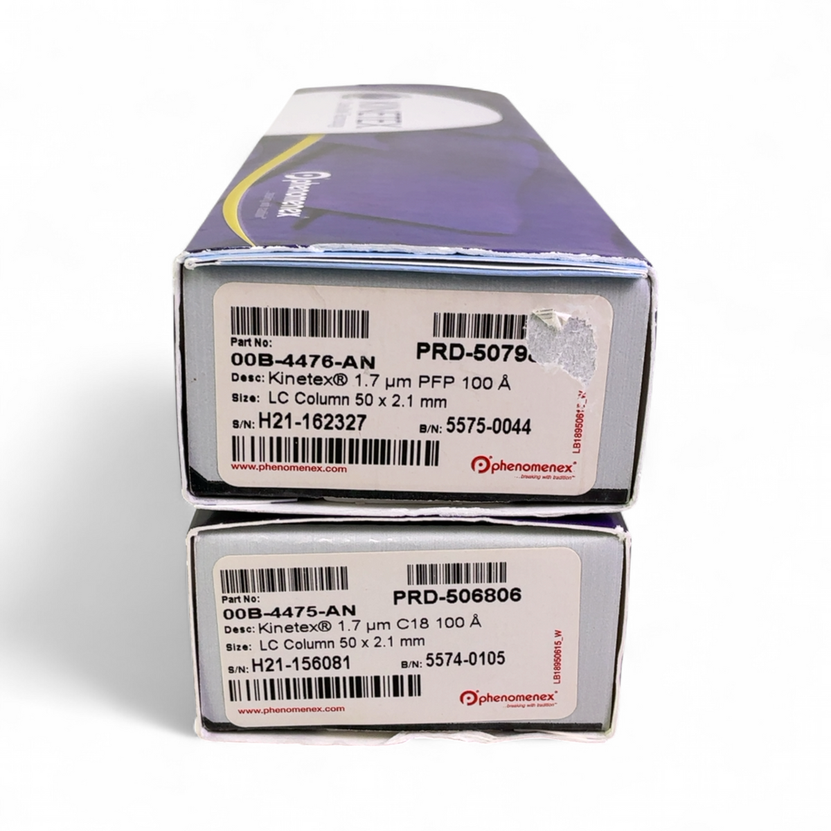 Phenomenex Kinetex 1.7 µm PFP/C18 100 Å HPLC Columns, 50x2.1mm 00B-4476-AN, 00B-4475-AN - Image 2