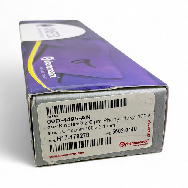 Phenomenex Kinetex 2.6µm Phenyl-Hexyl 100Å LC Column, 100 x 2.1mm, 00D-4495-AN - Image 1