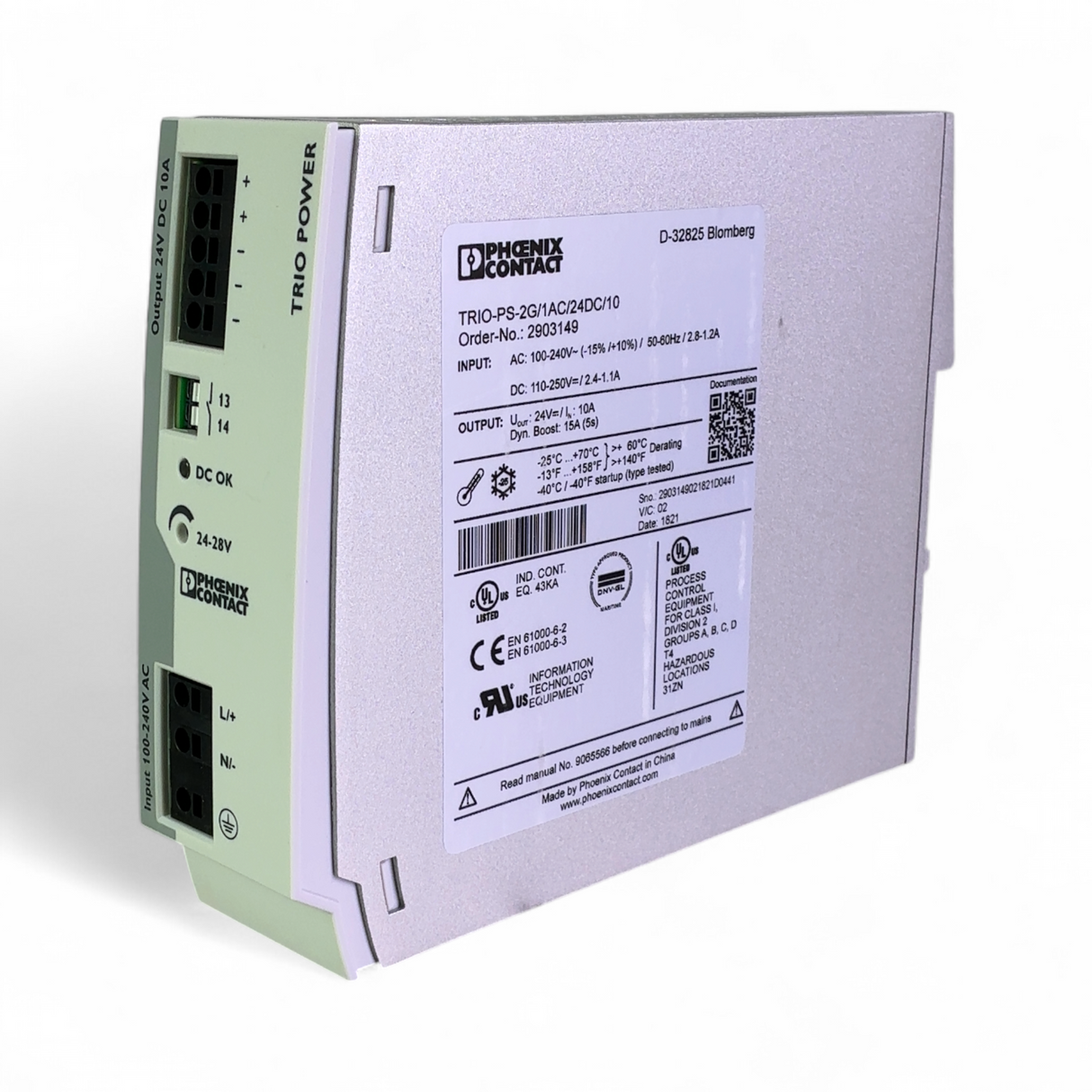 Phoenix Contact Trio Power Primary Power Supply 2903149 TRIO-PS-2G/1AC/24DC/10 | Safe & Secure Shipping - Image 4