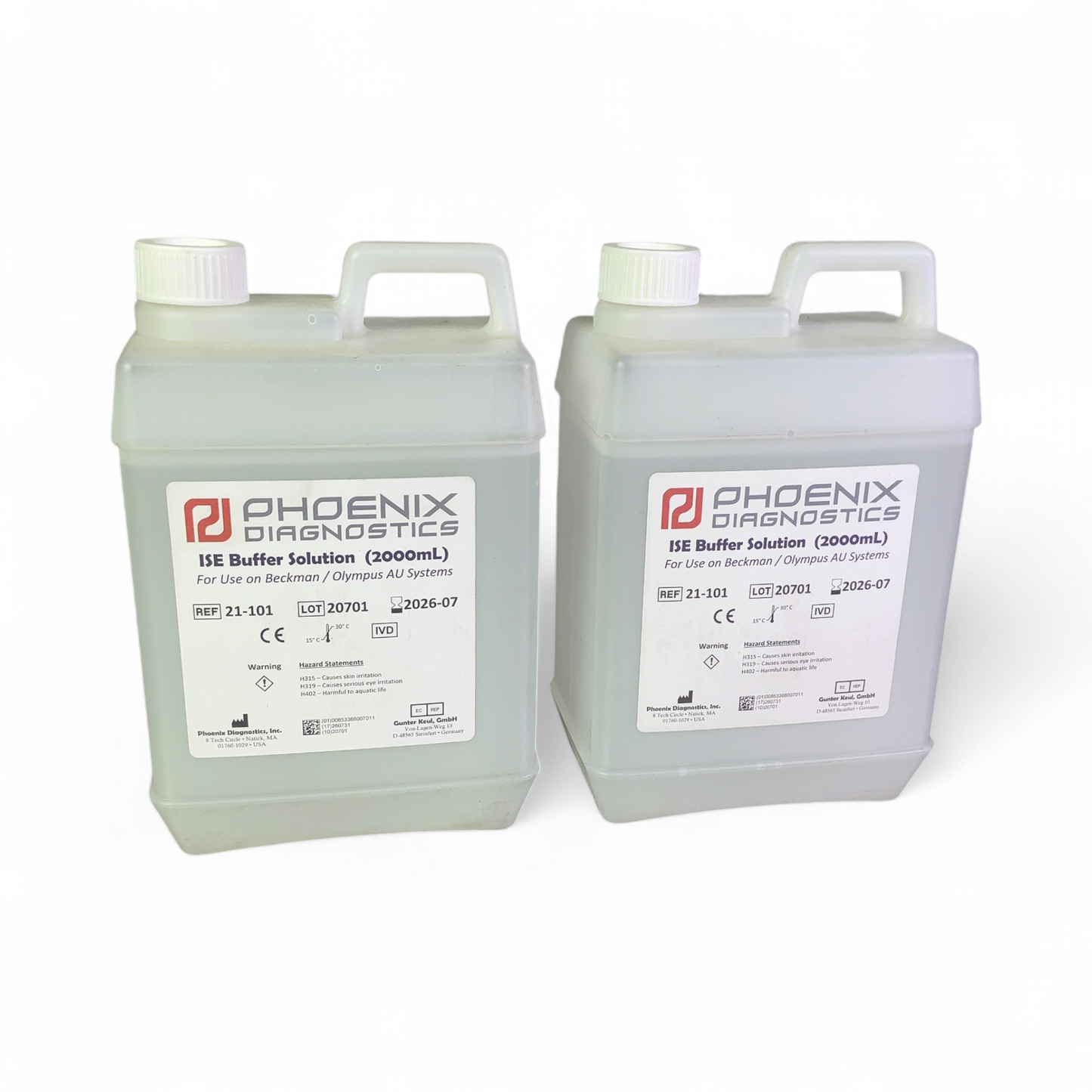 Phoenix Diagnostics 2000mL ISE Buffer Solution for Beckman/Olympus AU Systems | Order Direct and Save - Image 1