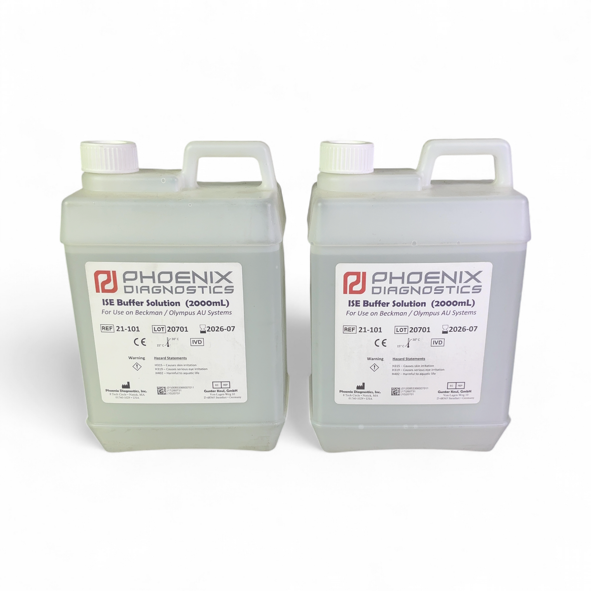 Phoenix Diagnostics 2000mL ISE Buffer Solution for Beckman/Olympus AU Systems | Order Direct and Save - Image 2