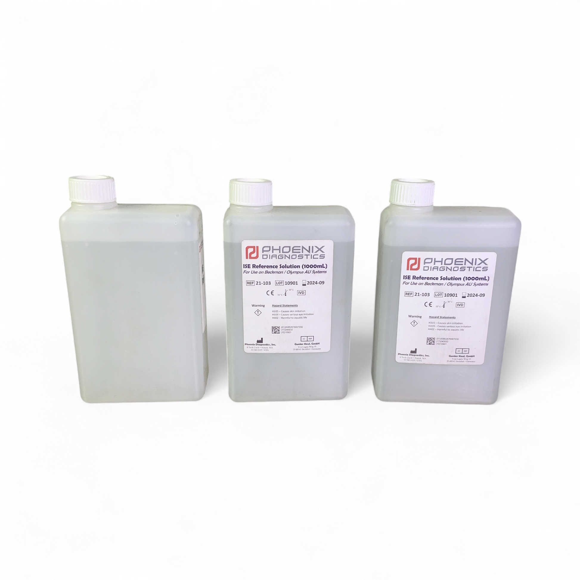 Phoenix Diagnostics 3x 1000mL ISE Reference Solution for Beckman/Olympus AU System (BO!) | Ships Fast from Mr. Scientific - Image 2