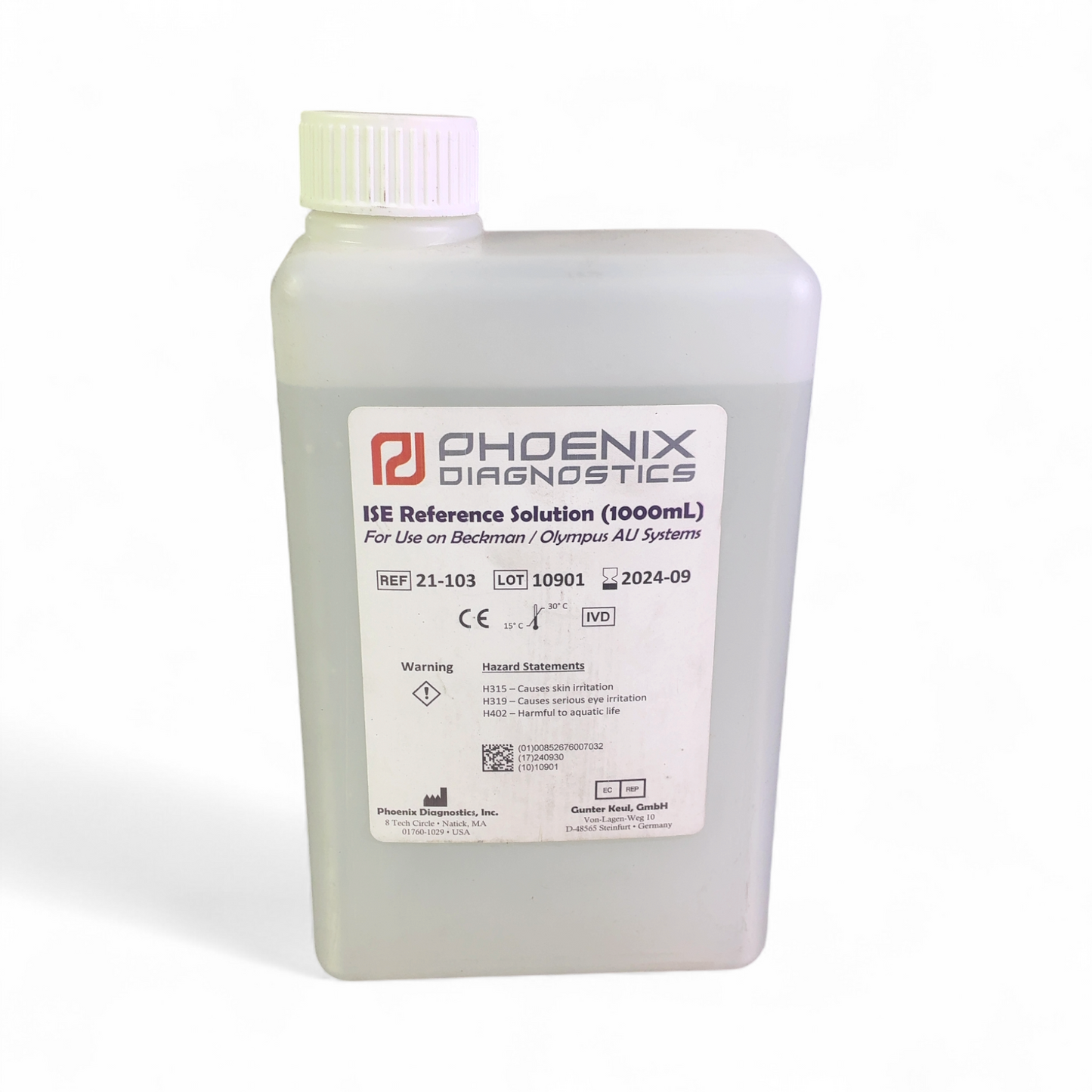 Phoenix Diagnostics 3x 1000mL ISE Reference Solution for Beckman/Olympus AU System (BO!) | Ships Fast from Mr. Scientific - Image 4