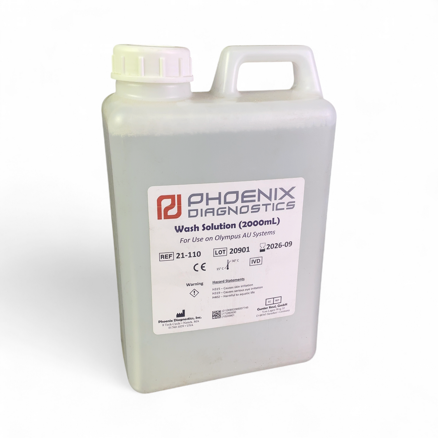 Phoenix Diagnostics 3x 2000mL Wash Solution for Olympus AU Systems 21-110 (BO!) | Mr. Scientific - Image 3