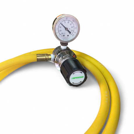 PRAXAIR 0-30psi Gas Pressure Regulator w Hose Attachment 3041000-000 (BO!) | Safe & Secure Shipping - Image 2
