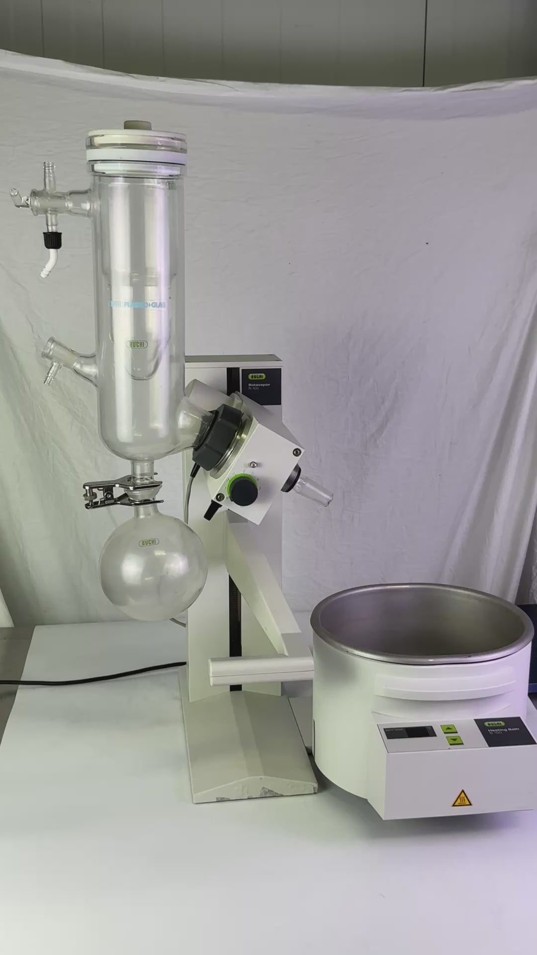 BÜCHI Rotavapor R-100 Rotary Evaporator/Condenser System w B-100 Heating Bath (BO!) | Ships Fast from Mr. Scientific