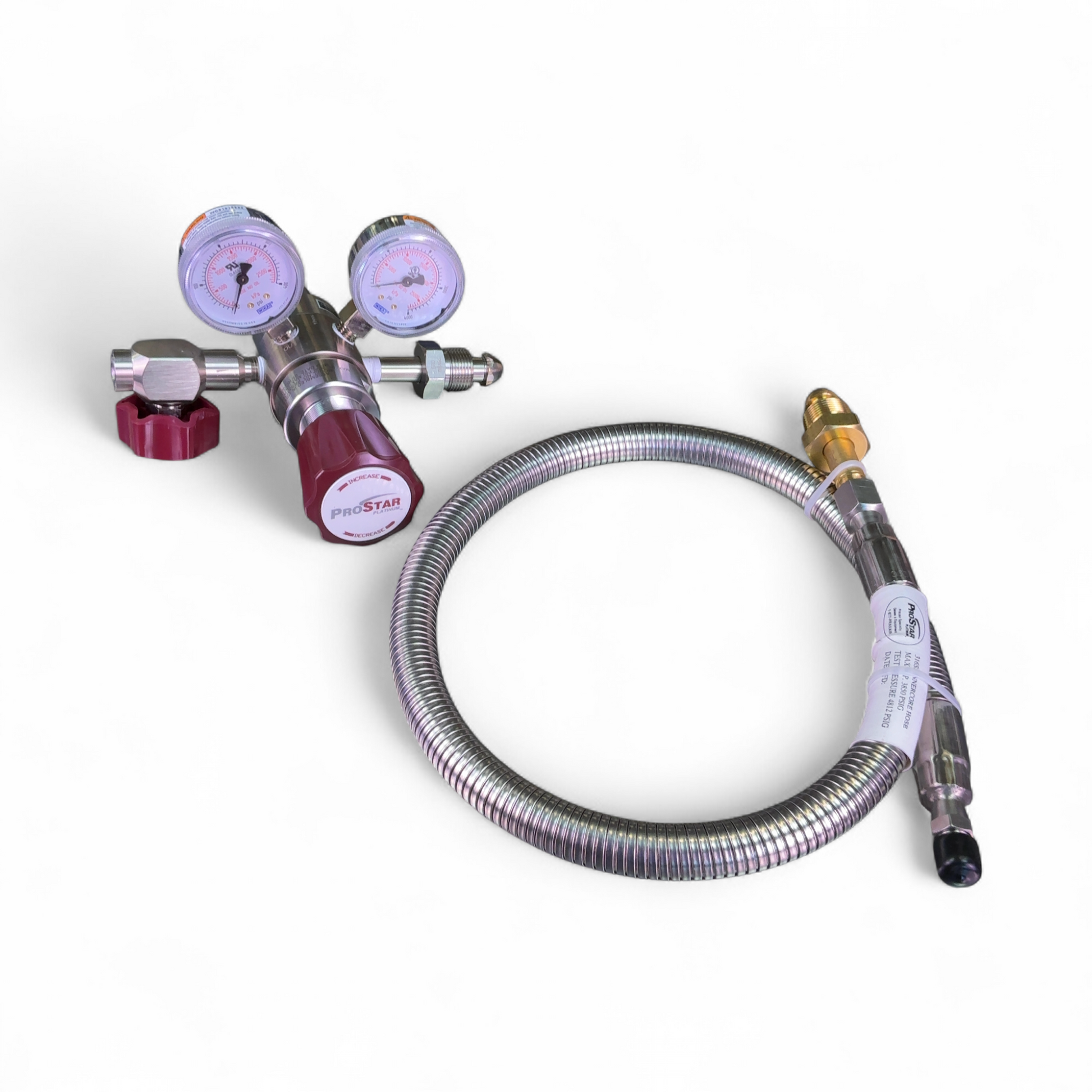 ProStar Platinum Two-Stage High-Purity Brass Gas Regulator PRS301243 w Hose (Best Offer!) | Ships Fast from Mr. Scientific - Image 1