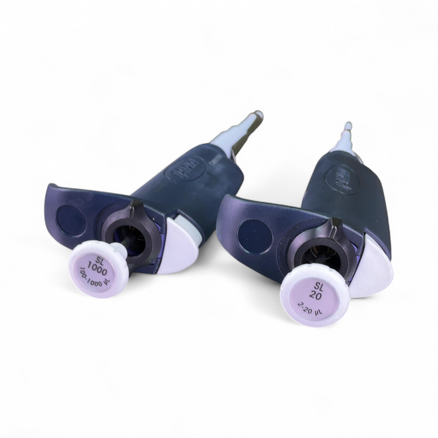 Rainin Pipet-Lite Universal Pipettes - SL20, SL1000 - Lot of 2x - CALIBRATED | Order Direct and Save - Image 1