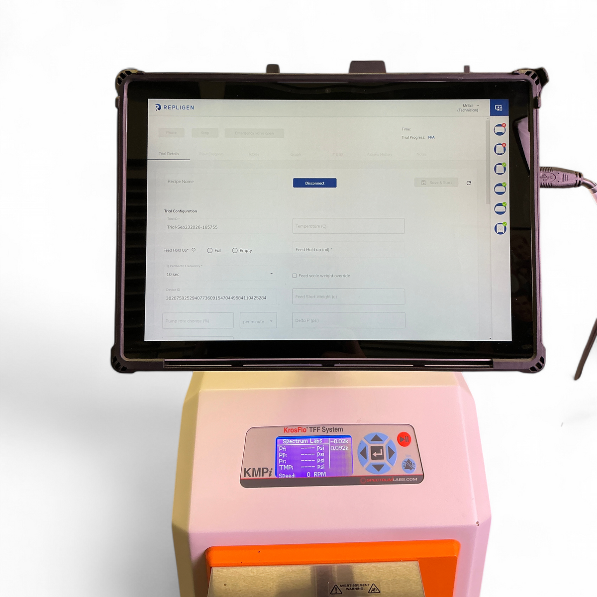 Repligen KrosFlo TFF KMPi System w Software, Scales, Pumps 900-2460, 77420-10-0001 - Image 6