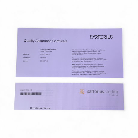 Sartorius Cultibag STR 1000 Sterile Filter Line IN DS001K-SBFLI, Exp: 01/2025 | Safe & Secure Shipping - Image 5