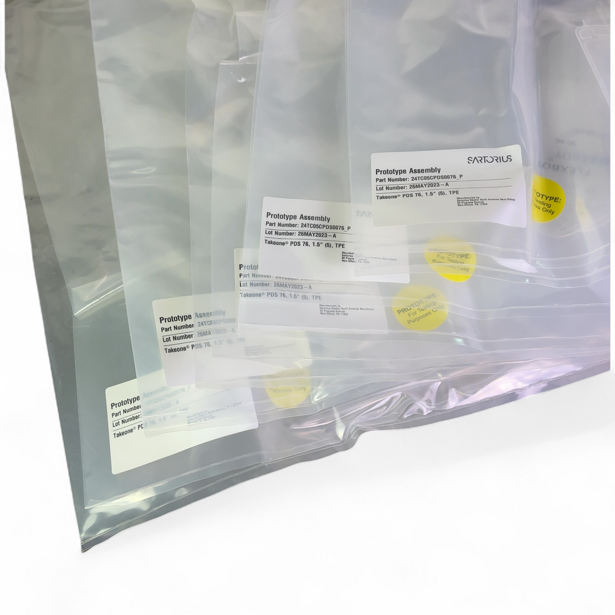 Sartorius Stedim Takeone PDS 76, 1.5” TPE Prototype Assemblies 24TC05CPDS0076_P - 5x Units | Mr. Scientific - Image 2