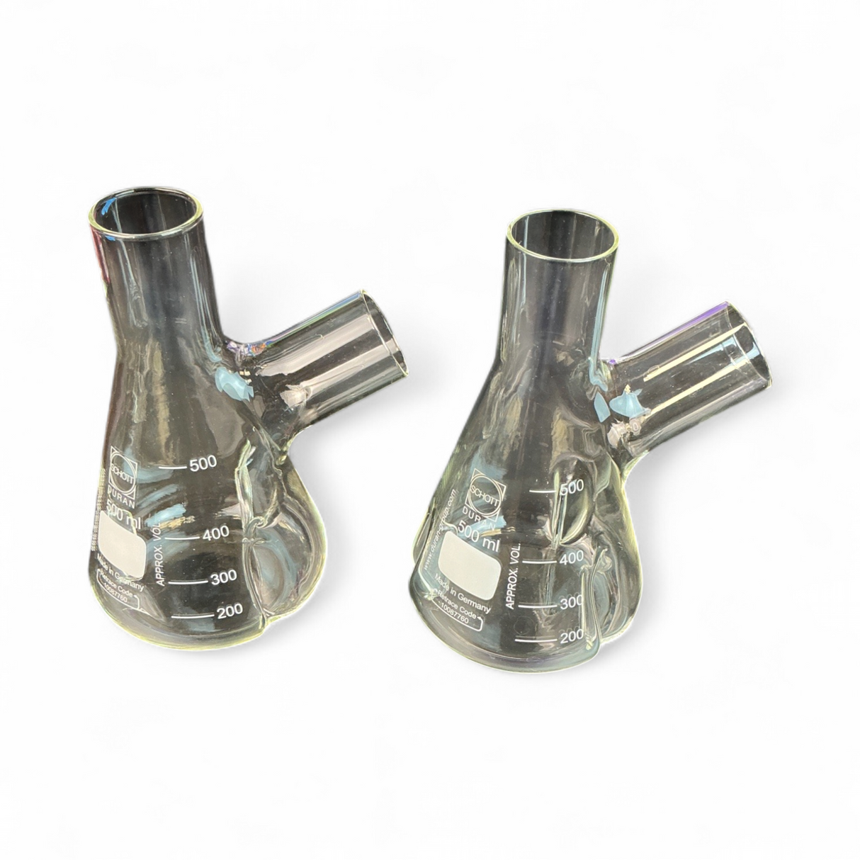Schott Duran Two-Neck Erlenmeyer Flask 10087760 500 mL - Image 2