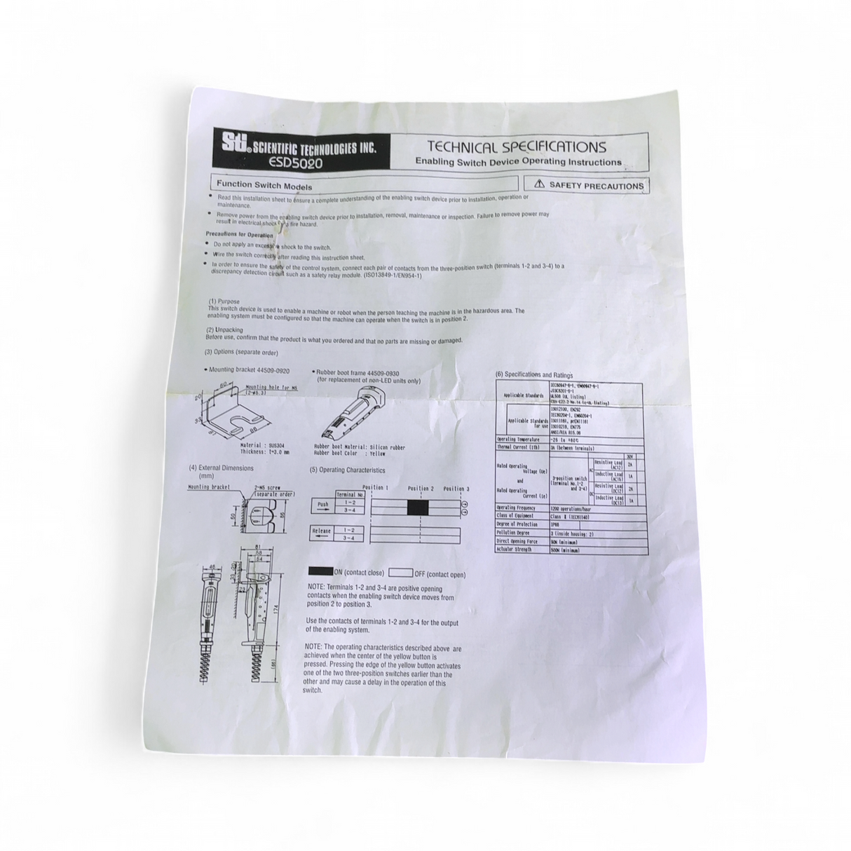 Scientific Technologies Inc ESD5020 Enabling Switch Device and Cable 10m | Mr. Scientific - Image 4