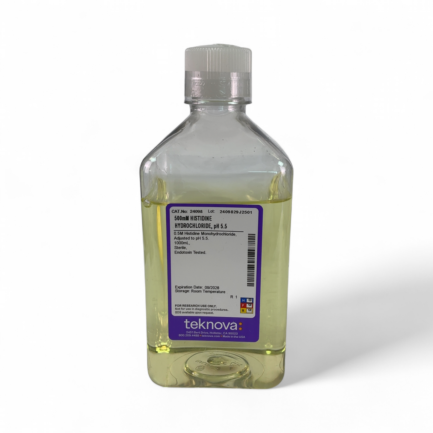 Teknova 500mM Histidine Hydrochloride, pH 5.5 24098 - 5 Bottles (Best Offer!) | Ships Fast from Mr. Scientific - Image 4