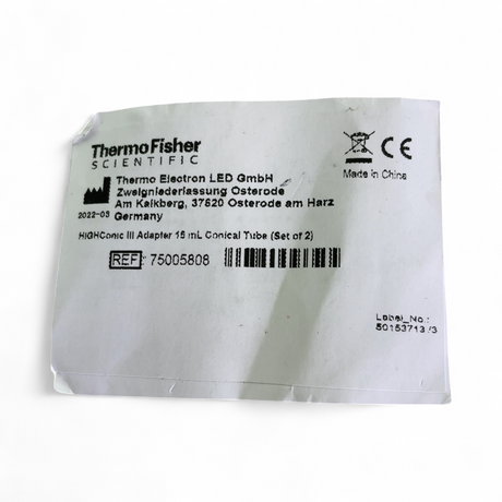 Thermo Scientific 15mL Adapters for HIGHConic III Rotor 75005808 - Set of 2x | Mr. Scientific - Image 3