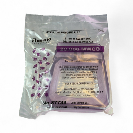 Thermo Scientific 20k-MWCO 70mL Cap. Slide-A-Lyzer Dialysis Cassettes G2 87738, 12ct | Order Direct and Save - Image 9