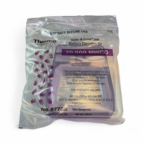 Thermo Scientific 20k MWCO 70mL Capacity Slide-A-Lyzer Dialysis Cassette G2 87738, 10 cassettes | Safe & Secure Shipping - Image 10