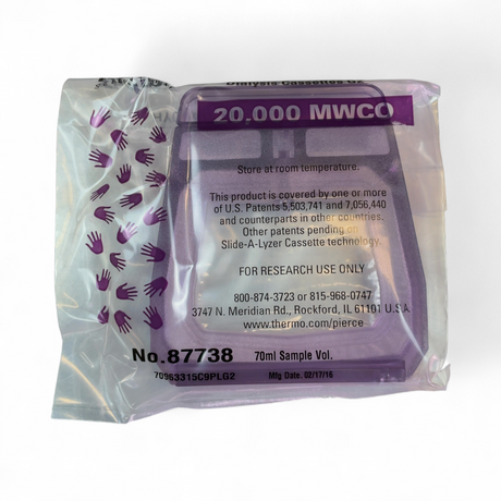 Thermo Scientific 20k MWCO 70mL Capacity Slide-A-Lyzer Dialysis Cassette G2 87738, 10 cassettes | Safe & Secure Shipping - Image 5