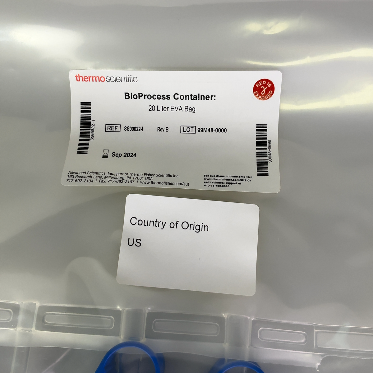 Thermo Scientific 20L EVA Bag BioProcess Container SS00022-I - 25x Units | Order Direct and Save - Image 6