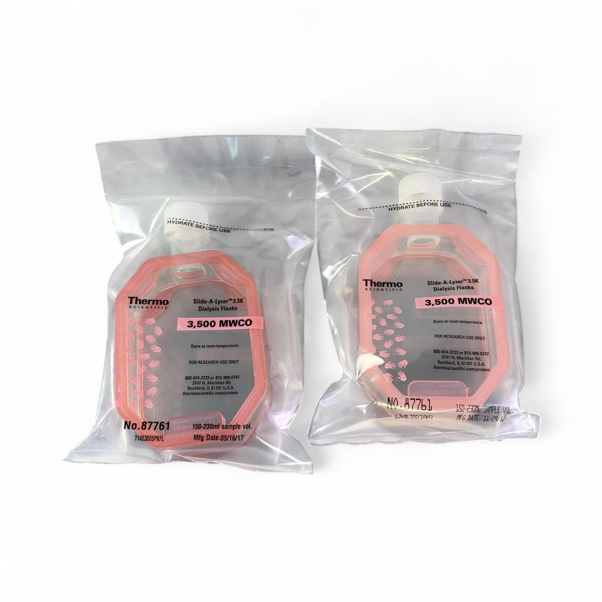 Thermo Scientific 87761 Slide-A-Lyzer Dialysis Flask Lot 3.5K MWCO 230mL | Mr. Scientific - Image 10