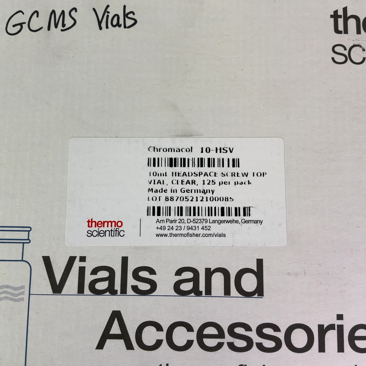 Thermo Scientific Chromacol 10-HSV 10mL Clear Screwtop Vials w Mag Septa Caps C4020-48 - 125/pk | Ships Fast from Mr. Scientific - Image 10