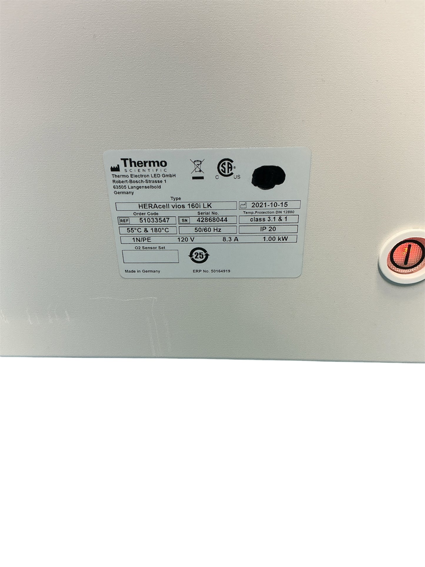 Thermo Scientific HERAcell vios 160i LK 51033547 CO2 Incubator (Best Offer!) | Order Direct and Save - Image 9