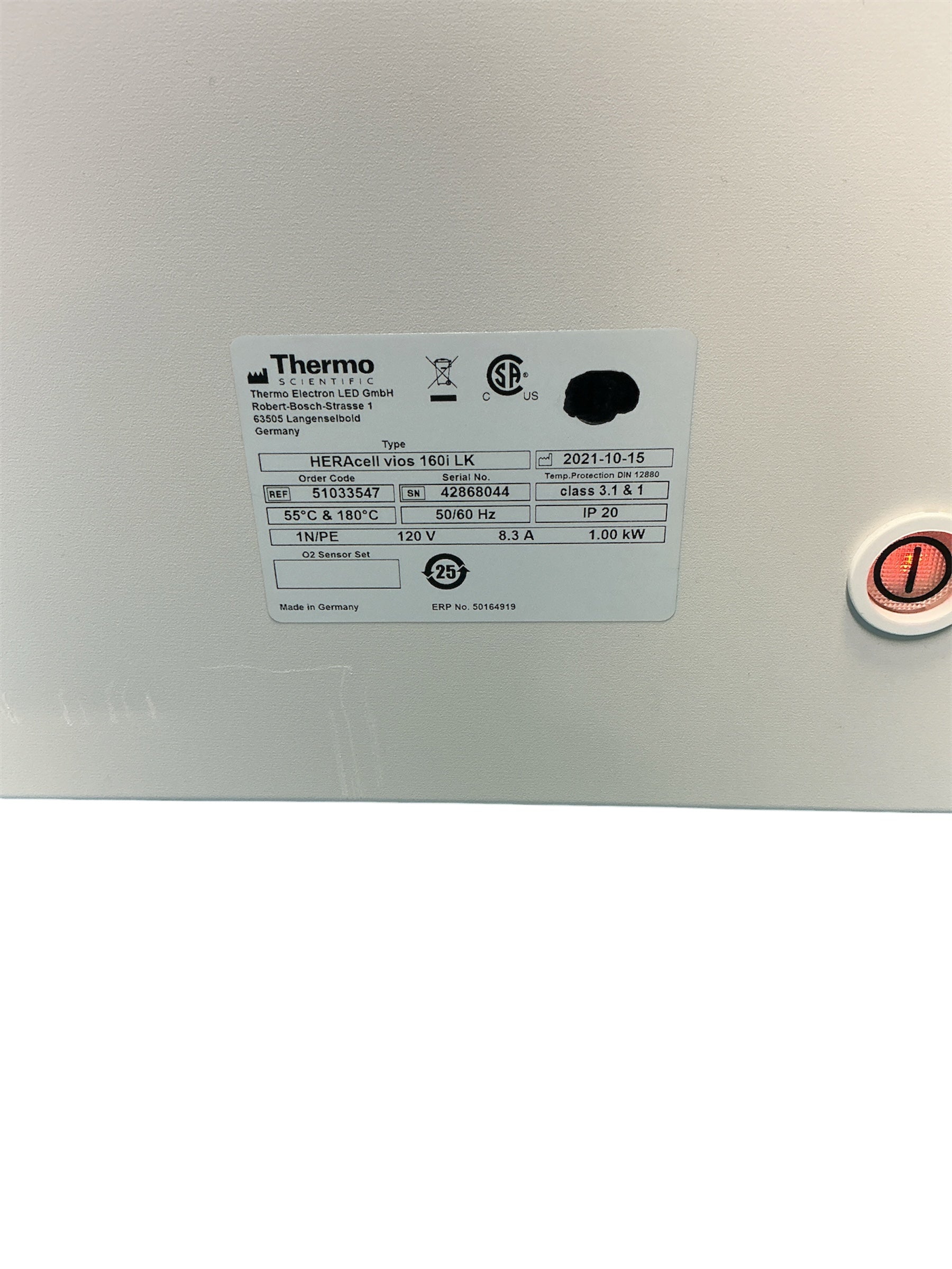 Thermo Scientific HERAcell vios 160i LK 51033547 CO2 Incubator (Best Offer!) | Order Direct and Save - Image 9
