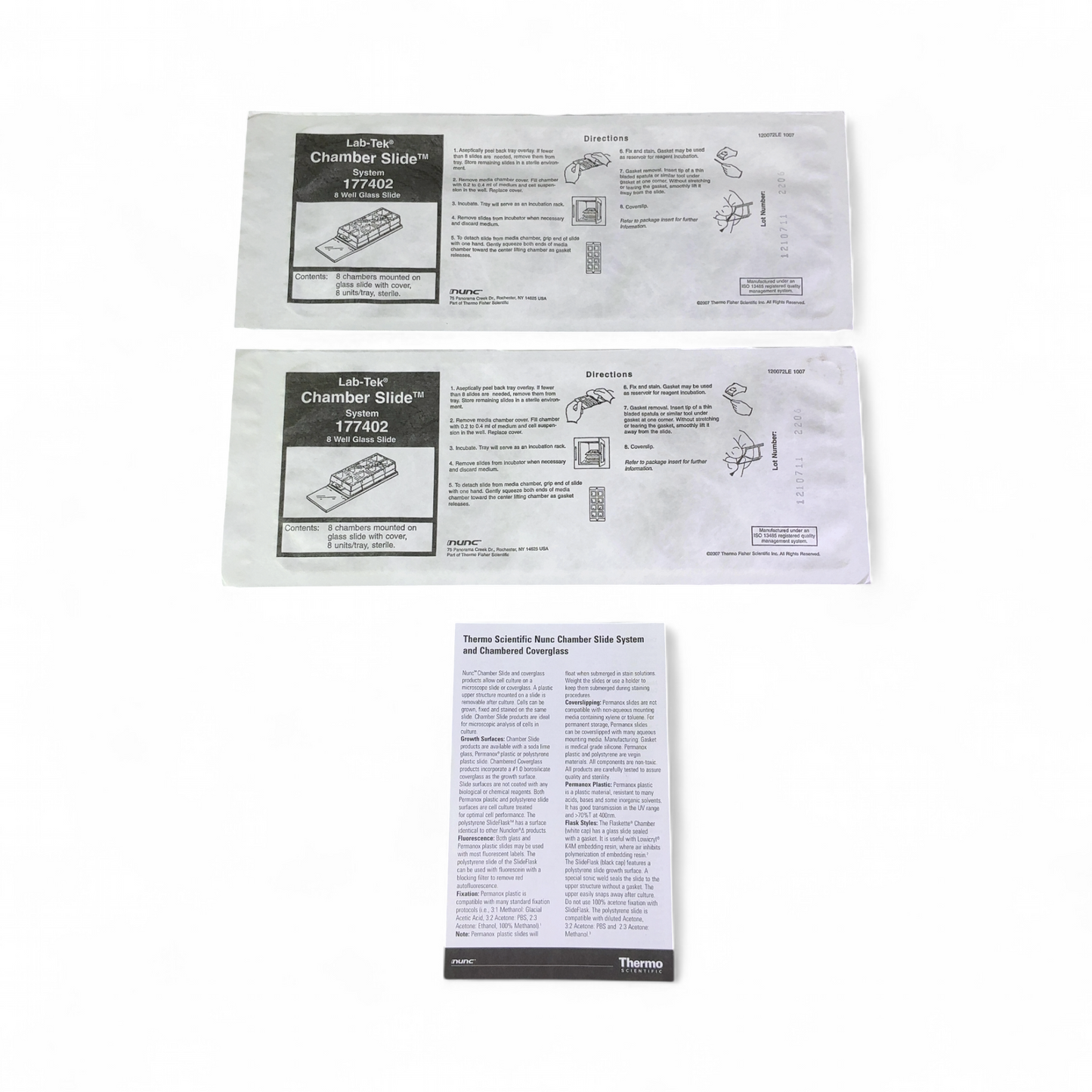 Thermo Scientific Nunc Lab-Tek Sterile Glass Chamber Slide w/ Cover 177402 (BO!) | Safe & Secure Shipping - Image 2