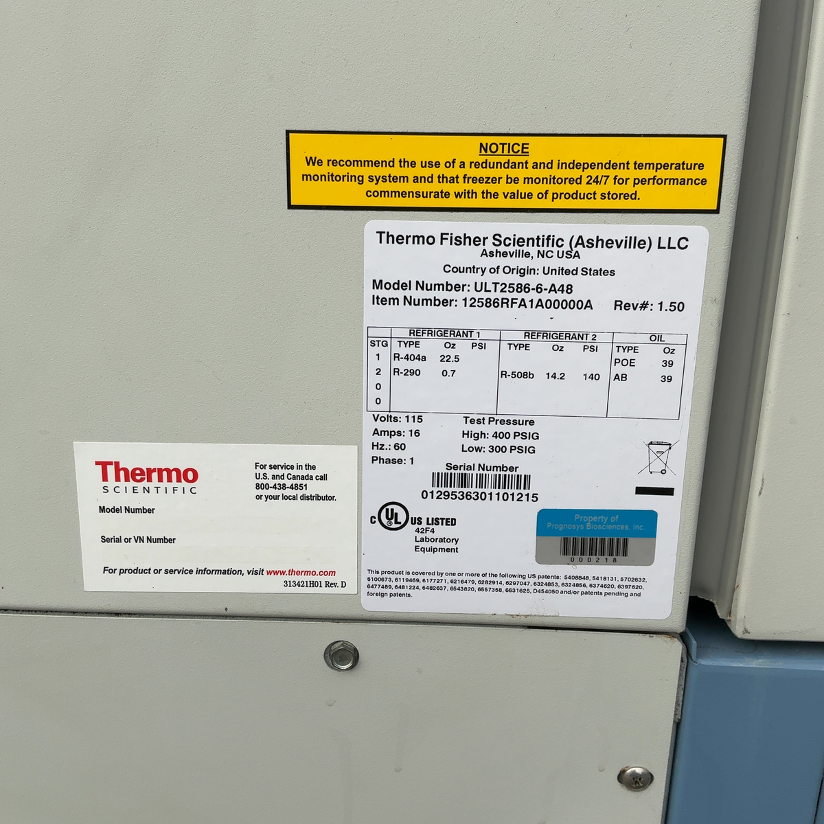 Thermo Scientific Revco Elite Plus Ultra Low-Temperature Freezer ULT2586-6-A48 - Image 14