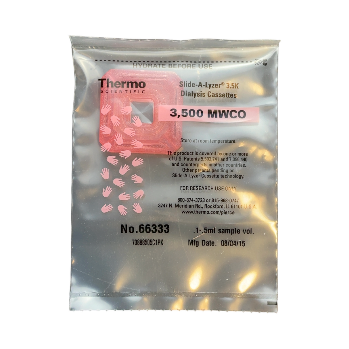 Thermo Scientific Slide-A-Lyzer Dialysis Cassette 3,500 MWCO 0.1-0.5 ml Capac... | Mr. Scientific - Image 6